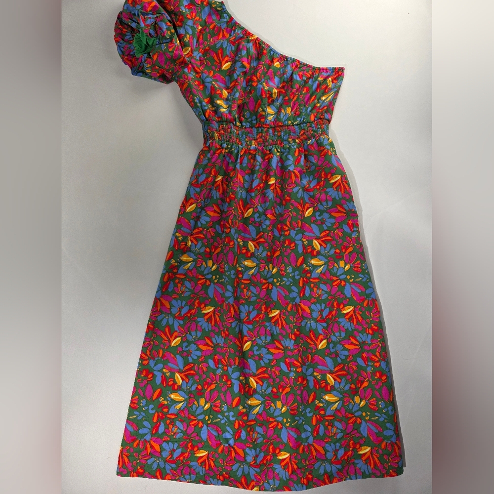 Sugarlips Zhade Tropics Bridgette One Shoulder Midi Dress Size Small - Picture 4 of 8
